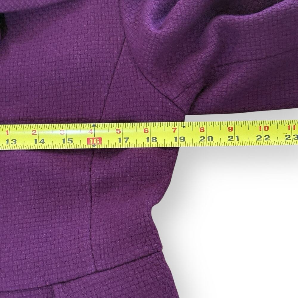 Old Navy Y2K Purple Peacoat Womens Medium Bell Sleeves Pockets Wool Blend Lined - Picture 4 of 10